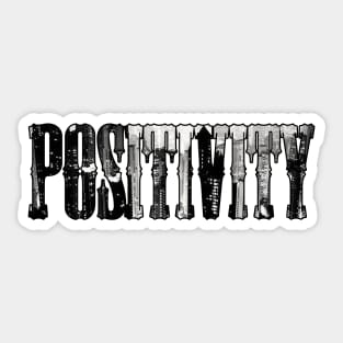 'Positivity' Typography Design Sticker